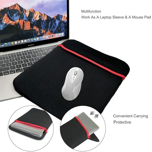 Storin 14.5 Inch Reversible Laptop Sleeve Cover Case For Hp,Lenovo,Dell,Asus,Acer,Sony,Apple Macbook,Assorted pouch - Image 3
