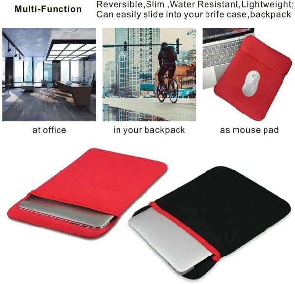 Storin 14.5 Inch Reversible Laptop Sleeve Cover Case For Hp,Lenovo,Dell,Asus,Acer,Sony,Apple Macbook,Assorted pouch - Image 4