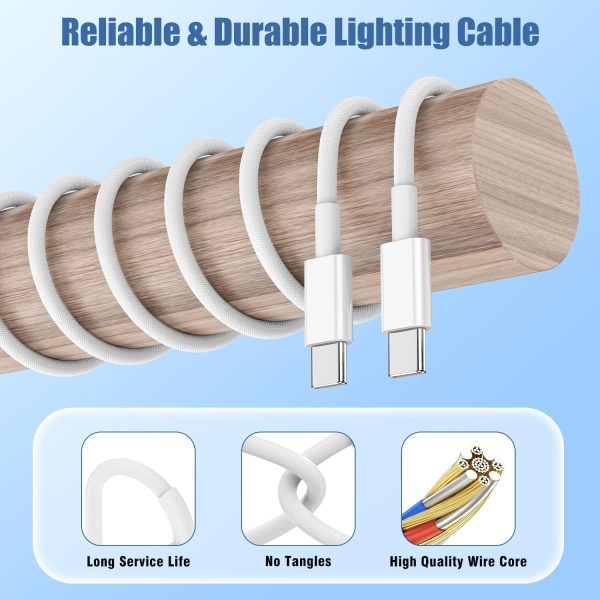 Original Type C to C Quick Fast Charging Data Cable Compatible with iPhone/Android Only Cable 20w - Image 5