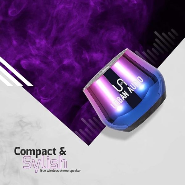 Urban Audio Mini 4 Wireless Portable Bluetooth Speaker with 5W Output, Shake Function to Change Song Hi-Fi Sound Quality, Built-in Mic, One Click Button Use & Charging LED Light Indicator - Image 2