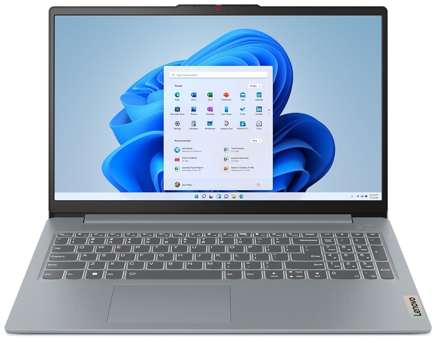 Lenovo IdeaPad Slim 3, 12th Gen Intel Core i5-12450H (16GB LPDDR5, 512GB SSD), Anti-glare, FHD 15.6"(39.6cm), Win 11, Office Home 2024, Arctic Grey, 1.62Kg, 83ER00MDIN, Thin & Light, Backlit KB Laptop Visit the Lenovo Store - Image 9