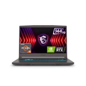 MSI Thin A15, Ryzen 5 7535HS, 40CM FHD 144Hz Gaming Laptop(16GB/512 GB NVMe SSD/Windows 11 Home/NVIDIA GeForce RTX 3050, GDDR6 4GB /Cosmos Gray/1.86Kg), B7UC-067IN
