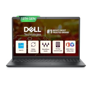 Dell 15, Intel Core i3 13th Gen -1305U, 16GB DDR4, 512GB SSD, FHD, 15.6"/39.6cm, Windows 11, Office H&S 2024, Carbon Grey, 1.66Kg, [Vostro 3530], Intel UHD Graphics, Narrow Border, Thin & Light Laptop
