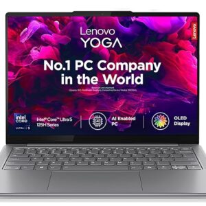 Lenovo Yoga Slim 7, Intel Core Ultra 5 125H, 16GB RAM, 512GB SSD, AI PC, WUXGA-OLED, 14"/35.5cm, Windows 11, Microsoft 365 Basic + Office 2024, Grey, 1.39Kg, 83CV00DFIN, AI Powered Laptop