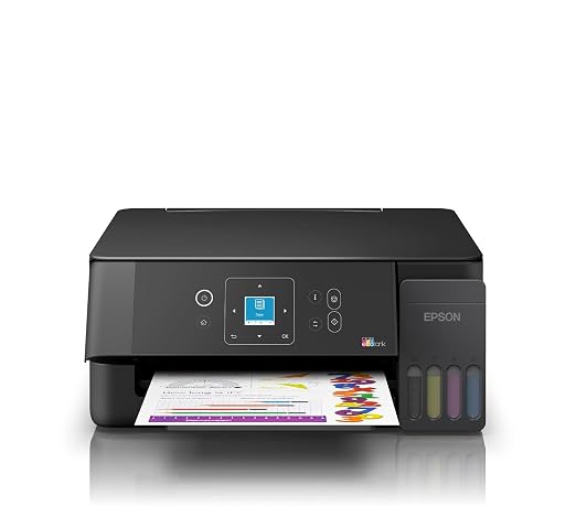 Epson EcoTank L3360 (New Launch) WiFi All-in-One InkTank A4 Colour Printer, Scanner, Copier for Home & Office, 5760x1440dpi Resolution, with LCD Screen and Mobile Printing Feature
