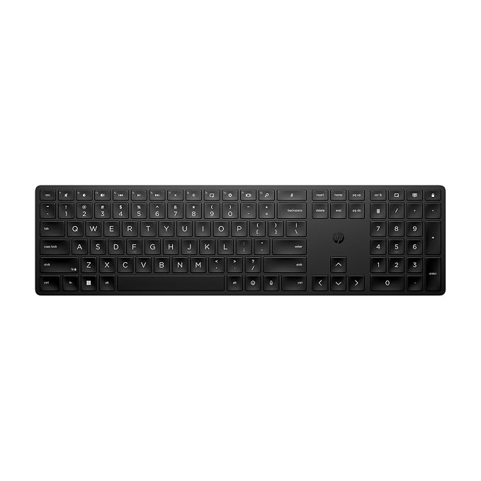 HP 450 Programmable Wireless, Full Size; 3-Zone Layout Keyboard, 2.4 GHz Wireless Connection, Compatible with PCs with Available USB-A Port