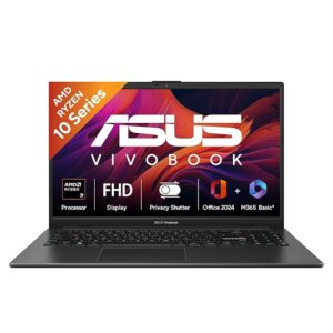 ASUS Vivobook Go 15 (2026),AMD Ryzen 3 30, AMD Radeon iGPU, 8GB RAM, 512GB SSD, FHD, 15.6"(39.6 cm),Windows 11,M365 Basic(1 Year)* Office 2024,Mixed Black, 1.63 Kg,E1504FA-BQ2114WS,Thin & Light Laptop