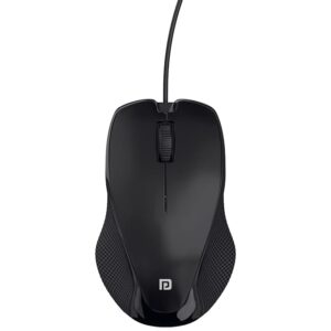 Portronics Toad 101 Wired Optical Mouse with 1200 DPI, Plug & Play, Hi-Optical Tracking, 1.25M Cable Length, 30Lakhs Click Life(Black)