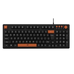 Ant Master 01 New Gen Full Size Wired Office Keyboard | 98 Keys Compact Layout with 4 Multimedia Keys | Membrane Switches | 5M Clicks Life | Windows/Mac/Linux Compatible – Black