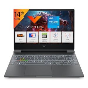 HP Victus, Intel Core i5-14450HX 14th Gen, 6GB RTX 4050, 24GB DDR5(Upgradeable) 512GB SSD, FHD, 144Hz, 300 nits, 15.6''/39.6cm, Win11, M365* Office24, Mica Silver, 2.29kg, fa2539TX, RGB Gaming Laptop